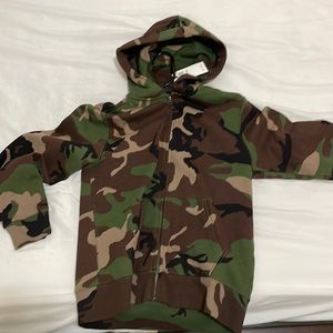 Military patterned polo jacket